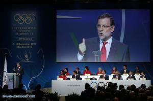 Rajoy, durante su discurso ante el COI. Foto: Xinhua